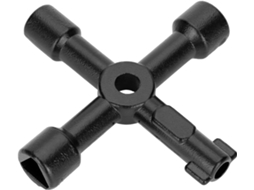 Chave Cruzada Multifuncional De 4 Vias, Em Liga De Zinco, Ideal Para Armários De Elevadores E Válvulas Medidores Água