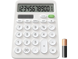 Calculadora De Mesa De 12 Dígitos Com Display Lcd, Botão Sensível, Energia Solar Dupla E Calculadora De Botão Grande Alimentada Por Bat Slowmoose