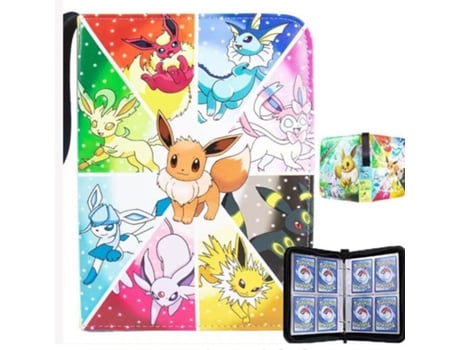 Álbum Pokémon Tcg V Reel Em Couro Pu Com Zíper | 400 Cartas | Hlx 175