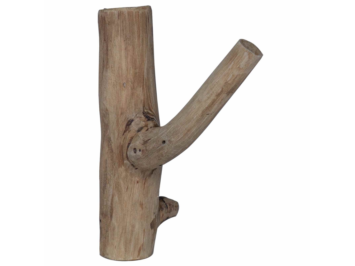 Conjunto 1 Cabide De Parede Vidaxl Castanho Madeira Recuperada Maciça (4 X 4 X 14 Cm)