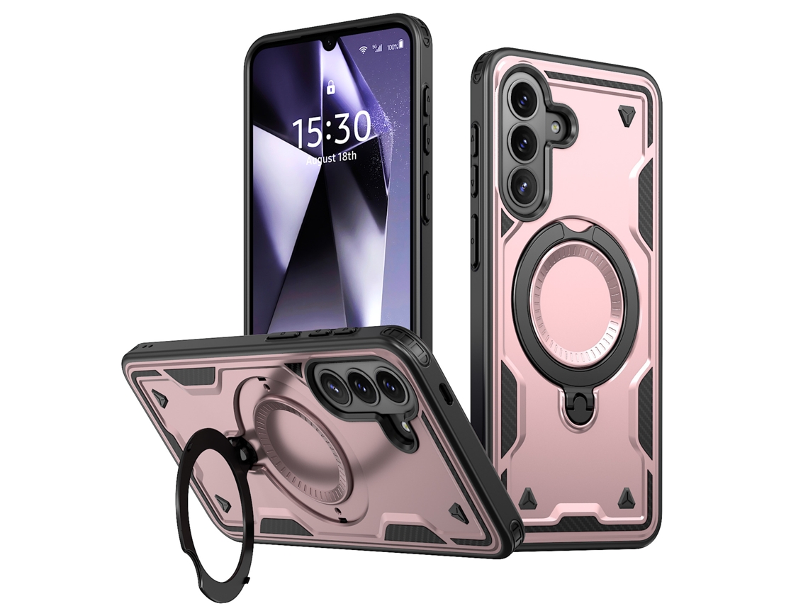 Capa Magnética De Tpu+pc Para Celular A35 5g - Ouro Rosa