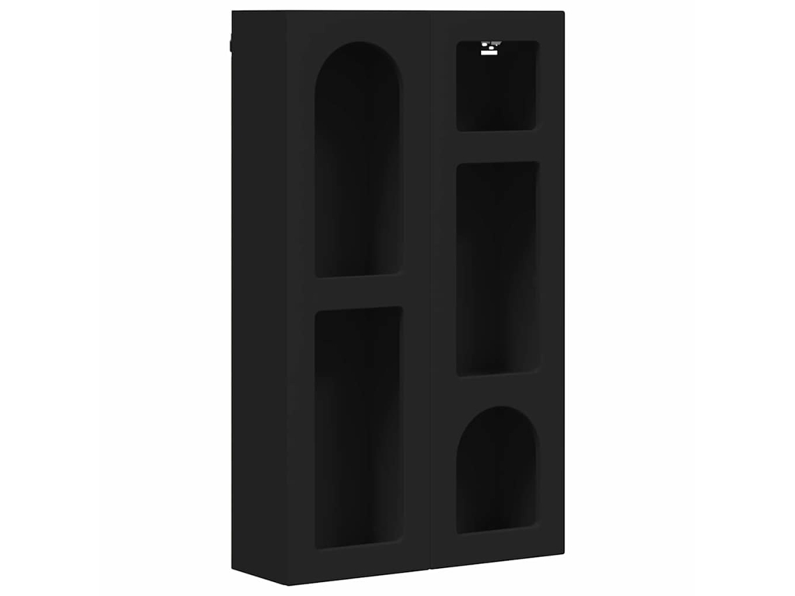 Conjunto 1 Unidade De Armazenamento Vidaxl Preto Derivados De Madeira (59 X 20 X 100 Cm)