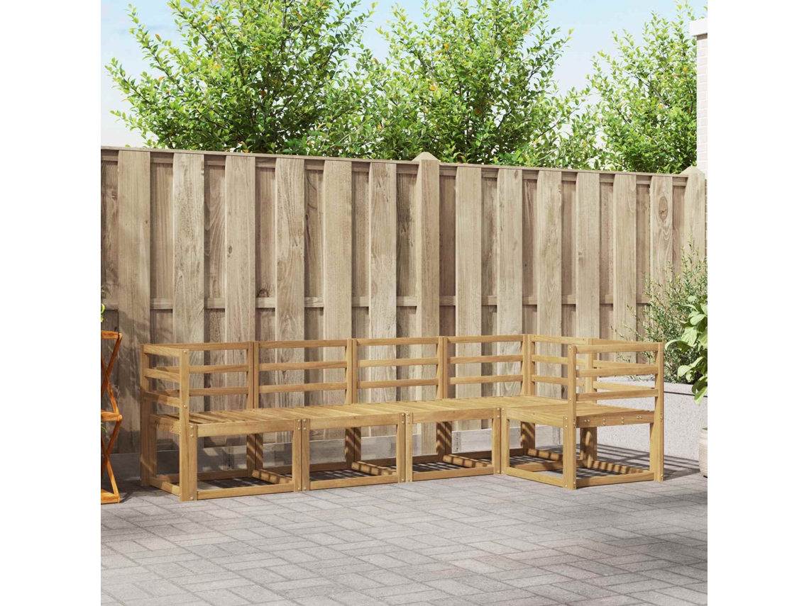 Vidaxl Conjunto De Sofás Para Exterior 5 Unid. Branco