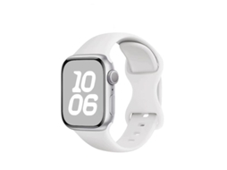 Pulseira de Silicone HALINUI para Apple Watch S1 11/ultra (38 42 Mm) com fecho em oito, design esportivo respirável, branca