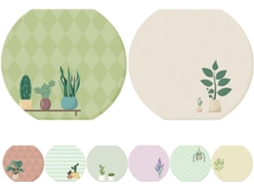 Blocos De Notas Autoadesivos Com Estampa De Plantas, Pacote 8 Unidades. Cadernos De Papel Escrita Suave