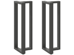Vidaxl Pés Para Mesa De Bar Em Forma De T, 2 Peças, Antracite, 40x35x(110-111) Cm, Aço