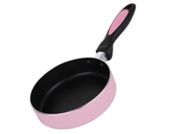 Mini Frigideira Antiaderente Rosa Para Ovos E Panquecas, Compatível Com Fogões De Indução E A Gás, Com Superfície Lisa.