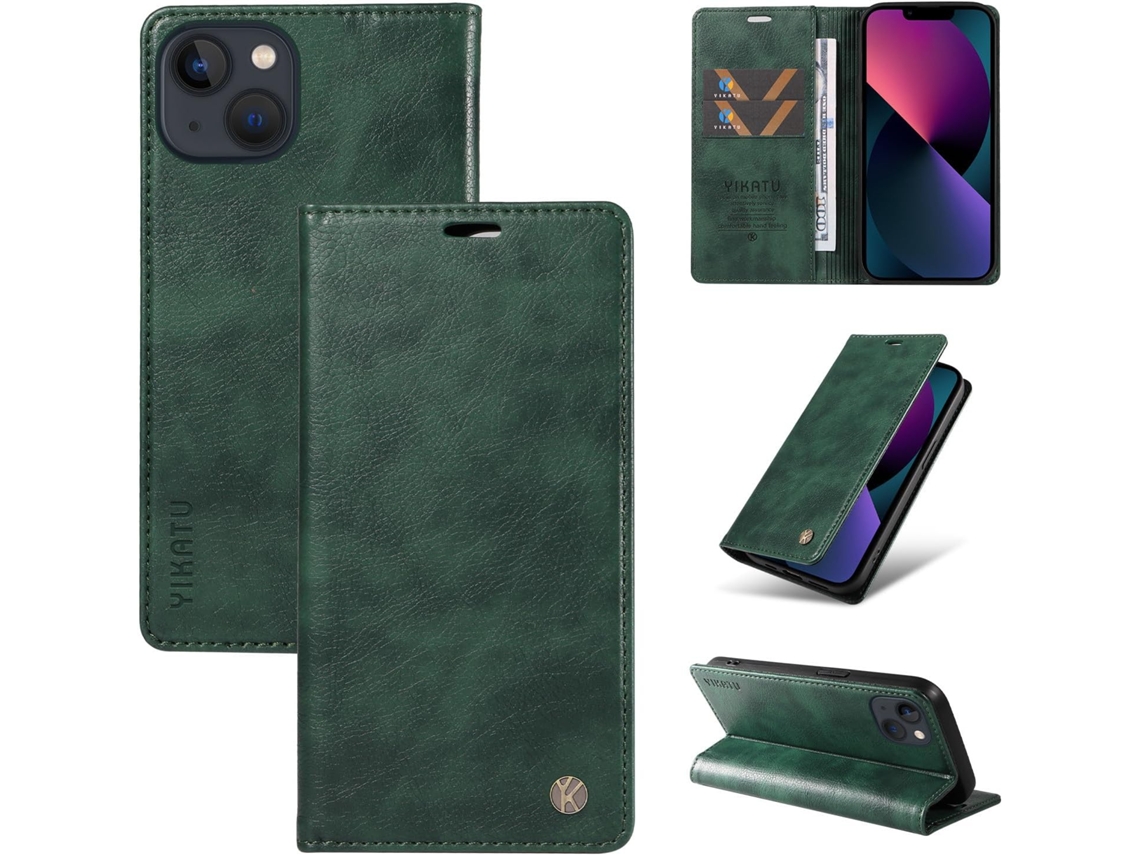 Capa Para Iphone 14de 6, 1 Polegadas, Capa Carteira Em Couro Pu Resistente A Impactos, Capa Dobrável Tipo Flip À Prova