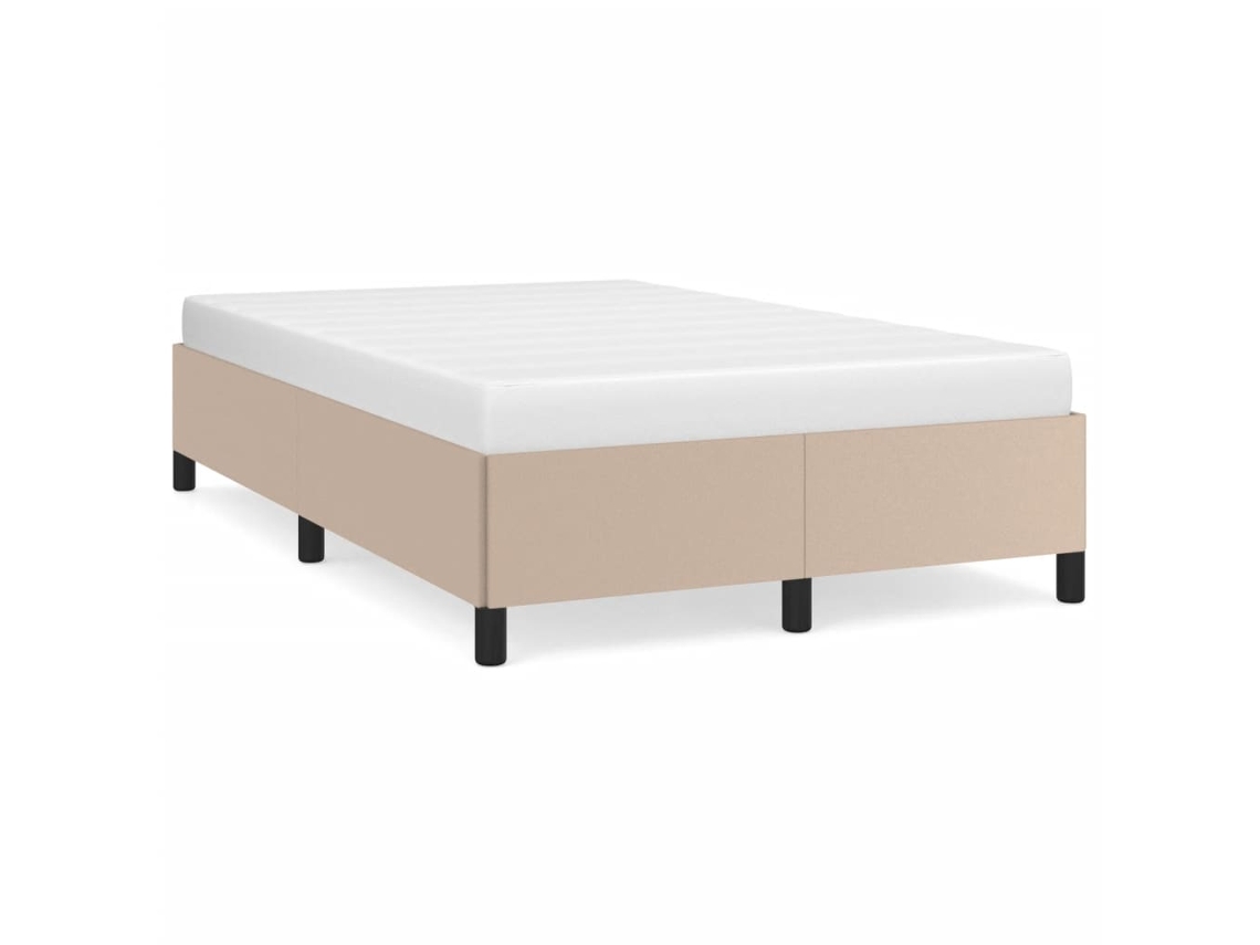 Bed Frame, Bed Frames Vidaxl Marrom Couro Artificial (120 X 190 Cm)
