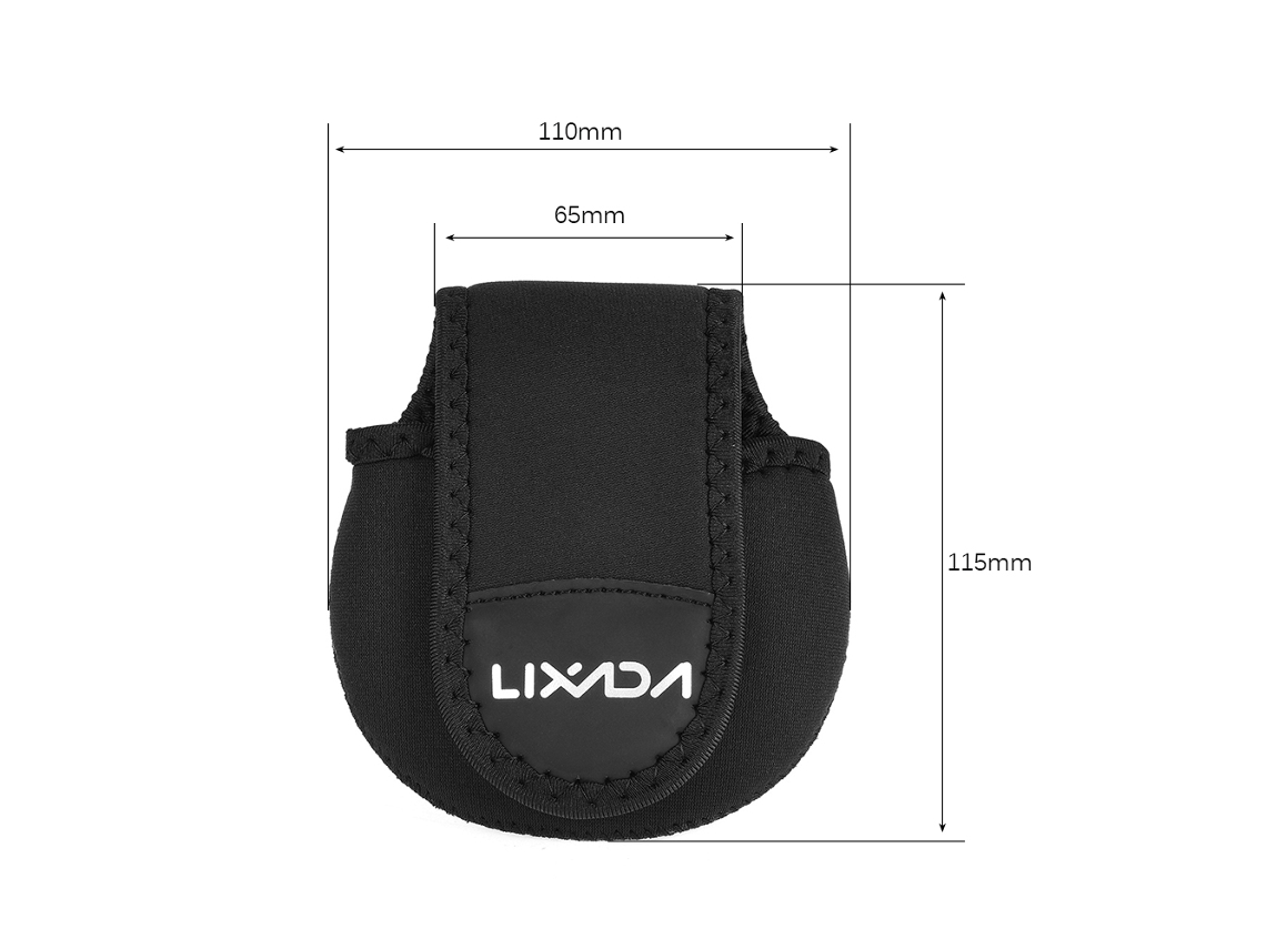 Capa Protectora de Moinho de Pesca Baitcasting Preta