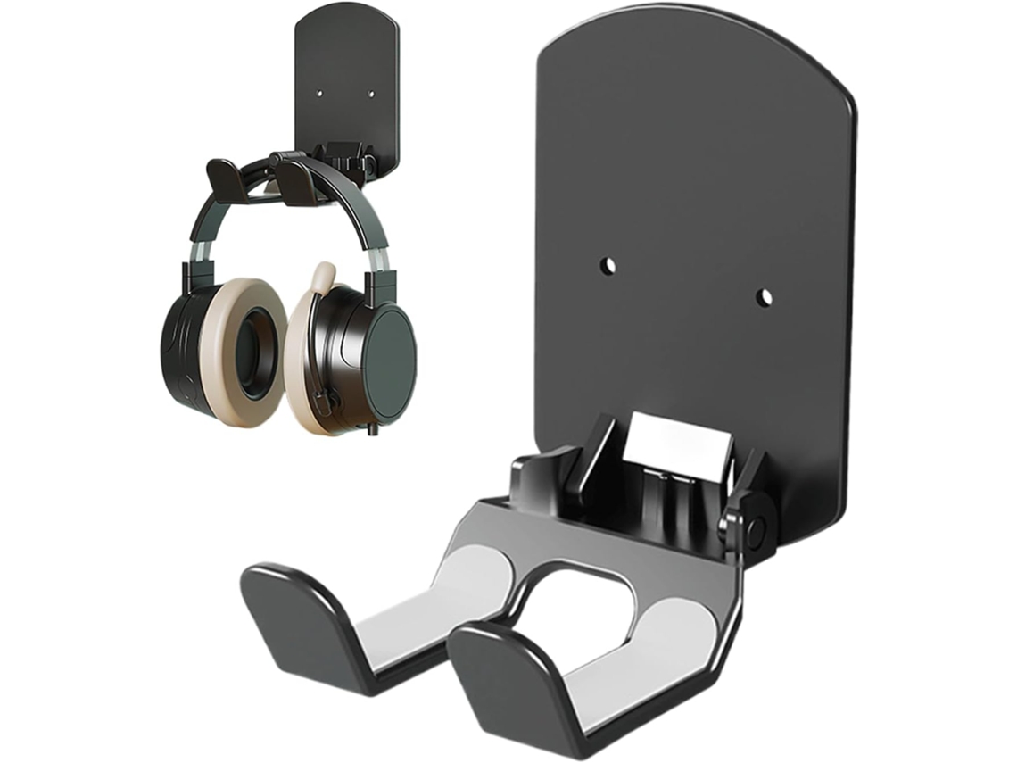 Suporte De Parede Dobrável Com Gancho Montagem Sem Furos, Ganchos Dobráveis Para Fones De Ouvido, Design Simples E