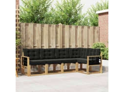 Vidaxl Conjunto De Sofás Para Exterior 5 Unid. Branco E Preto