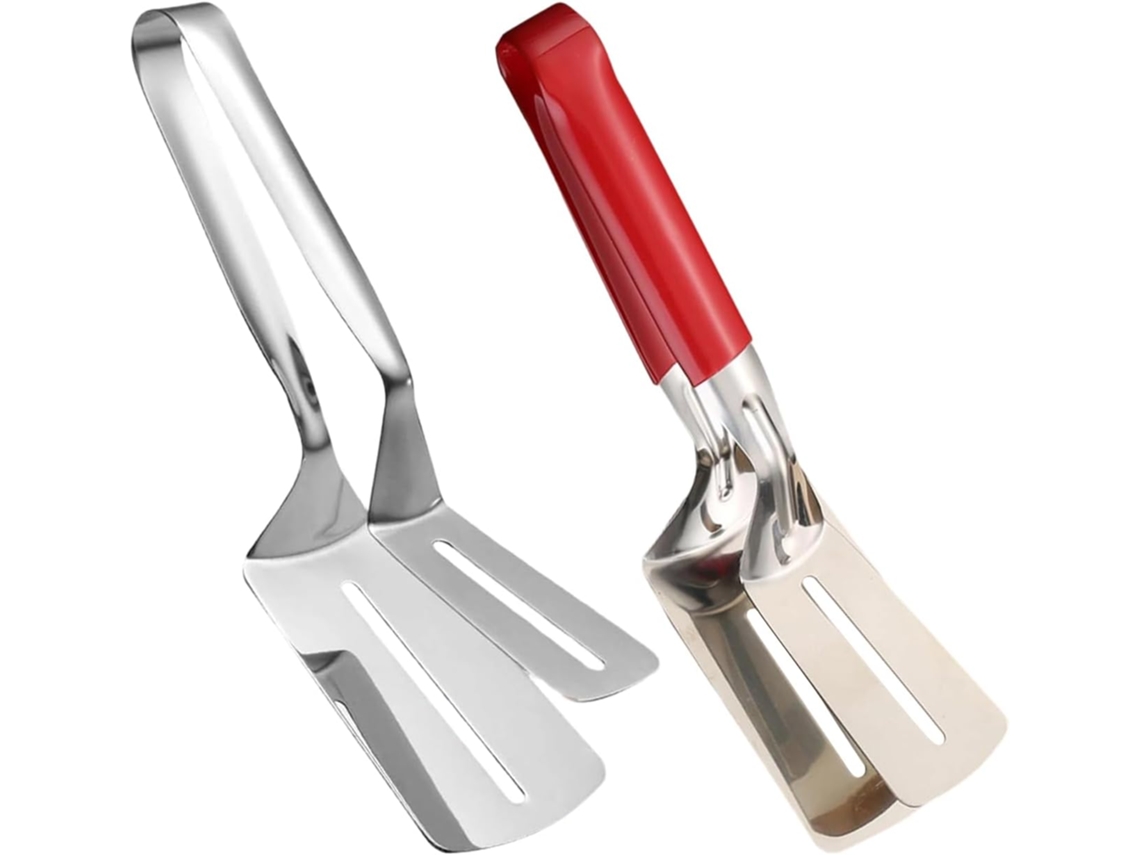 Pinça Para Churrasco Em Aço Inoxidável – Colher Resistente Com Revestimento Antiaderente De Cozinhar Ideal Peixe, Bife