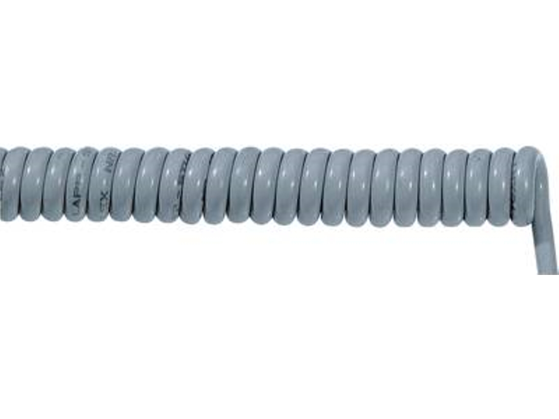 Cabo espiral Lappkabel Ölflex® Spiral 400 P 1000 mm / 3000 mm 4 x 1 mm² cinza 70002657 1 peça (70002657)