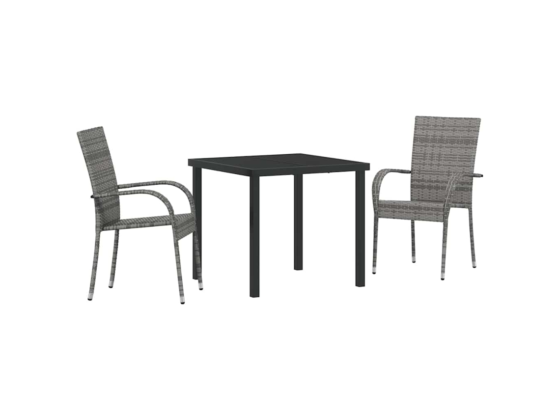 Conjunto de Móveis de Jardim 3 Pcs HARLANV1