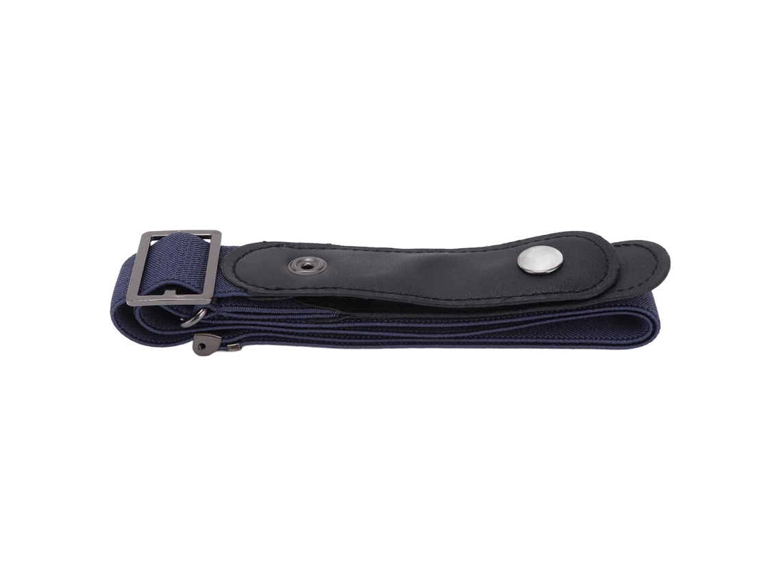 Cinto Sem Fivela Para Mulher Ajustável Sem Rasgos Tecido Azul Escuro