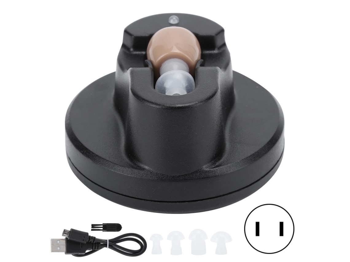 G-12 Digital Hearing Aid, Usb Rechargeable Audio Amplifier, Adjustable Volume, 100-240v Plug.