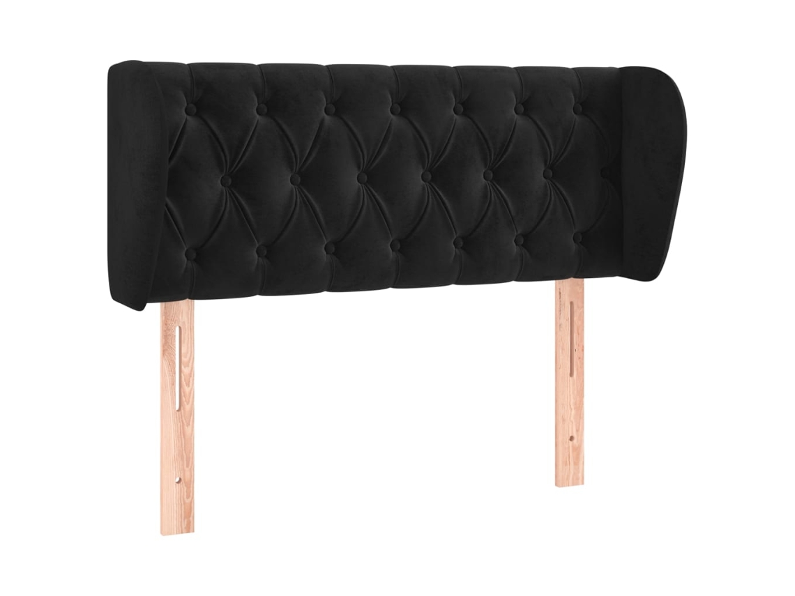 Headboard, Headboards Vidaxl Preto Veludo (93 X 23 X 78/88 Cm)