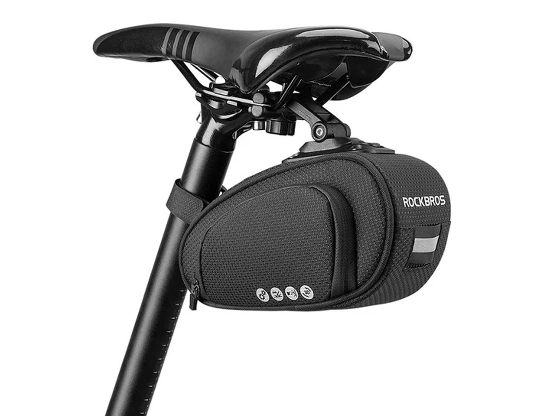 Lurelia Bolsa De Selim Para Bicicleta Com Liberação Rápida, À Prova D'água, Preta
