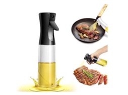 Dois Frascos De Vidro Com Spray, Compatíveis Com Óleo E Vinagre - 200ml Pretos