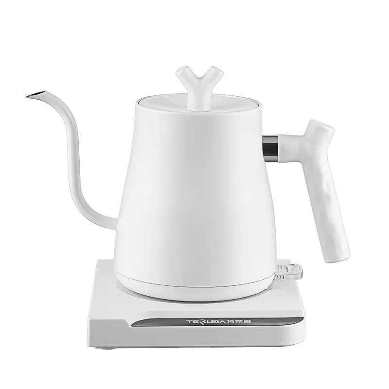 Chaleira Elétrica Branca De 1,0 L, Com Bico De Ganso, Revestimento Interno Em Aço Inoxidável 304, 220 V
