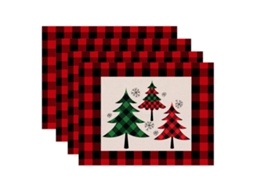 Jogo Americano de Árvore de Natal Jogo Americano de Inverno para Reunião Familiar Ao Ar Livre Cozinha Decoração de Jantar