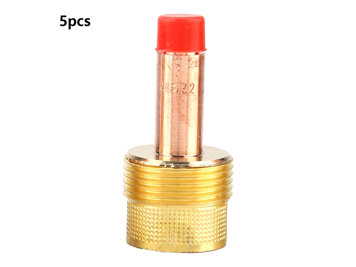 5 Peças Corpo De Bocal De Gás Grande 45v64 2.4mm 3/32" Para Soplete Tig Wp-17/18/26