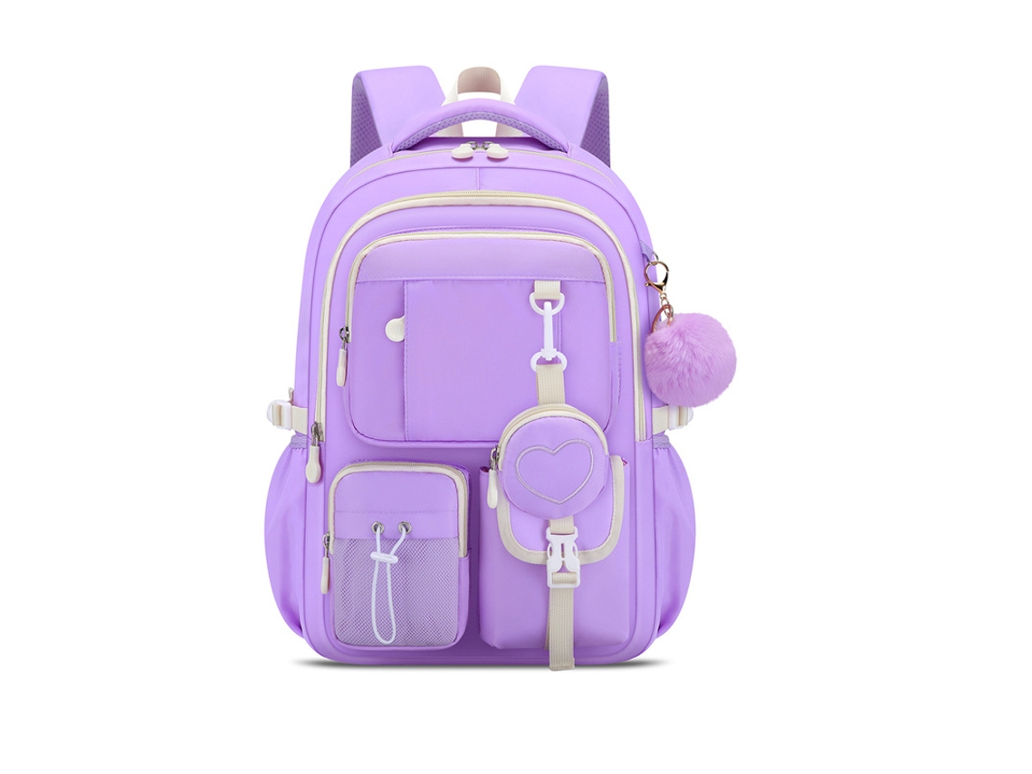 Mochila Escolar Em Formato De Coração CUICH (roxa)