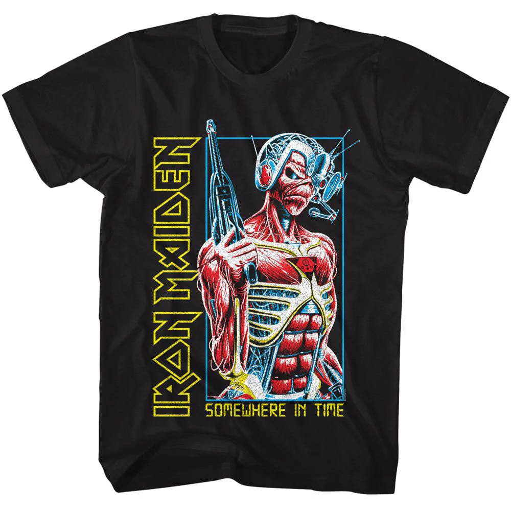 Rockinstone Iron Maiden Iron Maiden Somewhere In Time T-shirt（m）