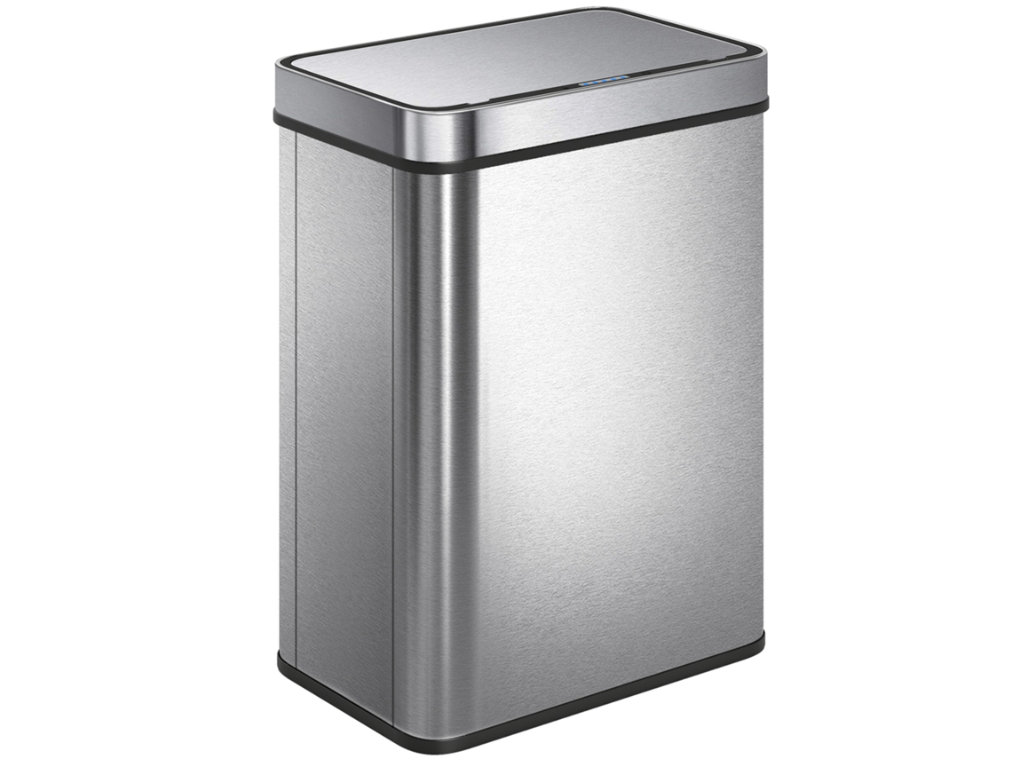 Lixeira com Sensor 50 L (tampa Automática, Aço Inoxidável, Prateada)
