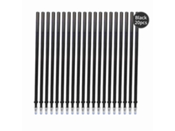 20 Recargas de Caneta Gel Apagável Ponta Fina 0.5mm para Canetas Apagáveis Escritório Escola Suprimentos