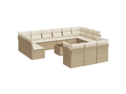 Garden Sofa Set, Garden Sofa Sets Vidaxl Bege Rattan / Vime (n/a)