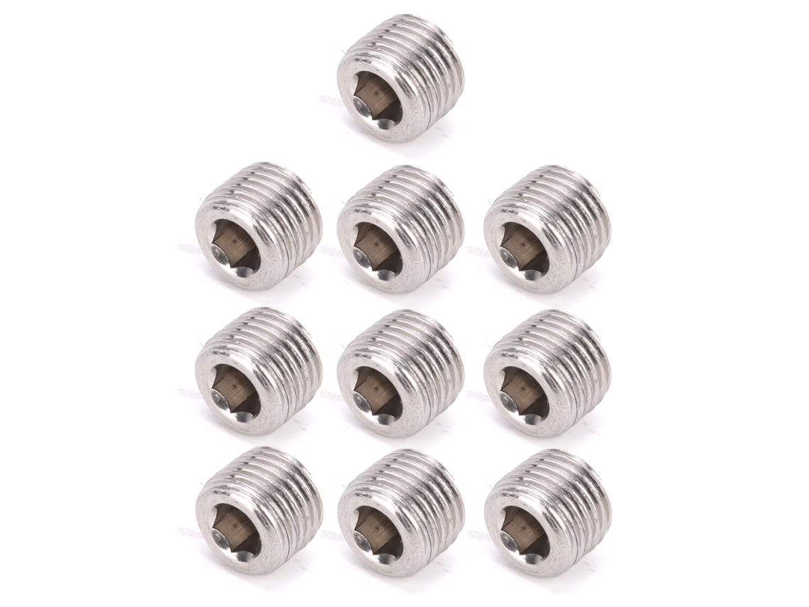 10pcs Plug Bspp 1/2in Aço Inox 304 Hexagonal