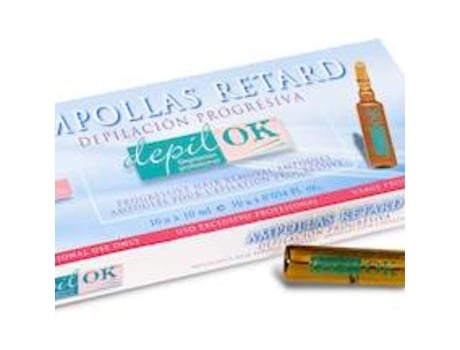 Ampolas retardadora crescimento pelo caixa 10x10ml Depil OK