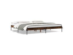 Bed Frame, Bed Frames Vidaxl Marrom Madeira Processada (200 X 200 Cm)