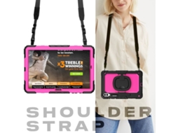 Capa Para Tablet Lurelia, Para Samsung Galaxy Tab S9fe Plus/s9plus Pulseira 2 Em 1 Anti Queda Vermelha, Rosa, Suporte Giratório