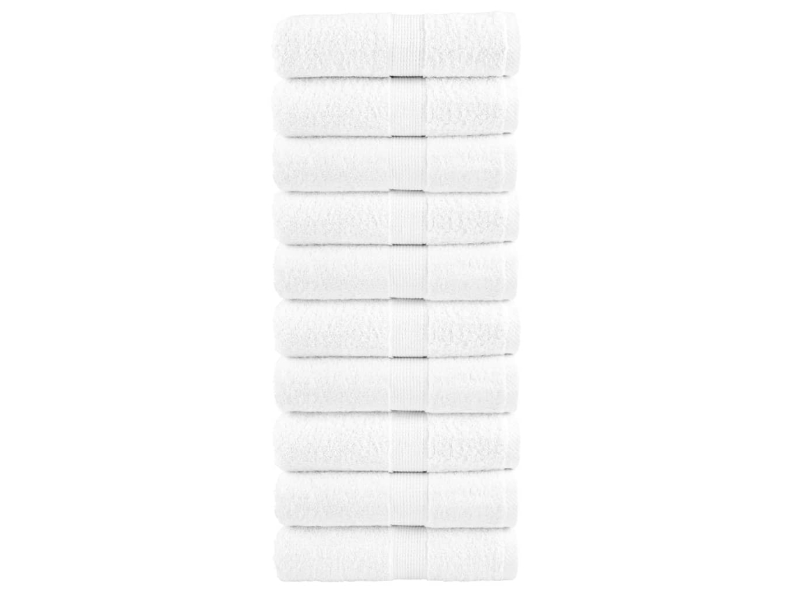 Vidaxl Toalhas De Bidé Premium Solund 10 Pcs 30x50 Cm 600 Gsm Branco
