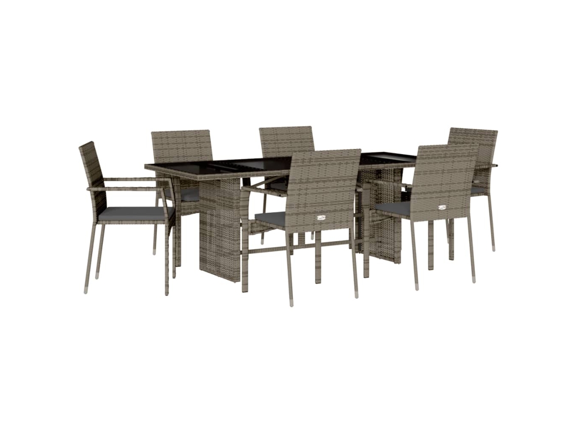 Garden Dining Set, Garden Dining Sets Vidaxl Cinzeto Rattan / Vime (n/a)