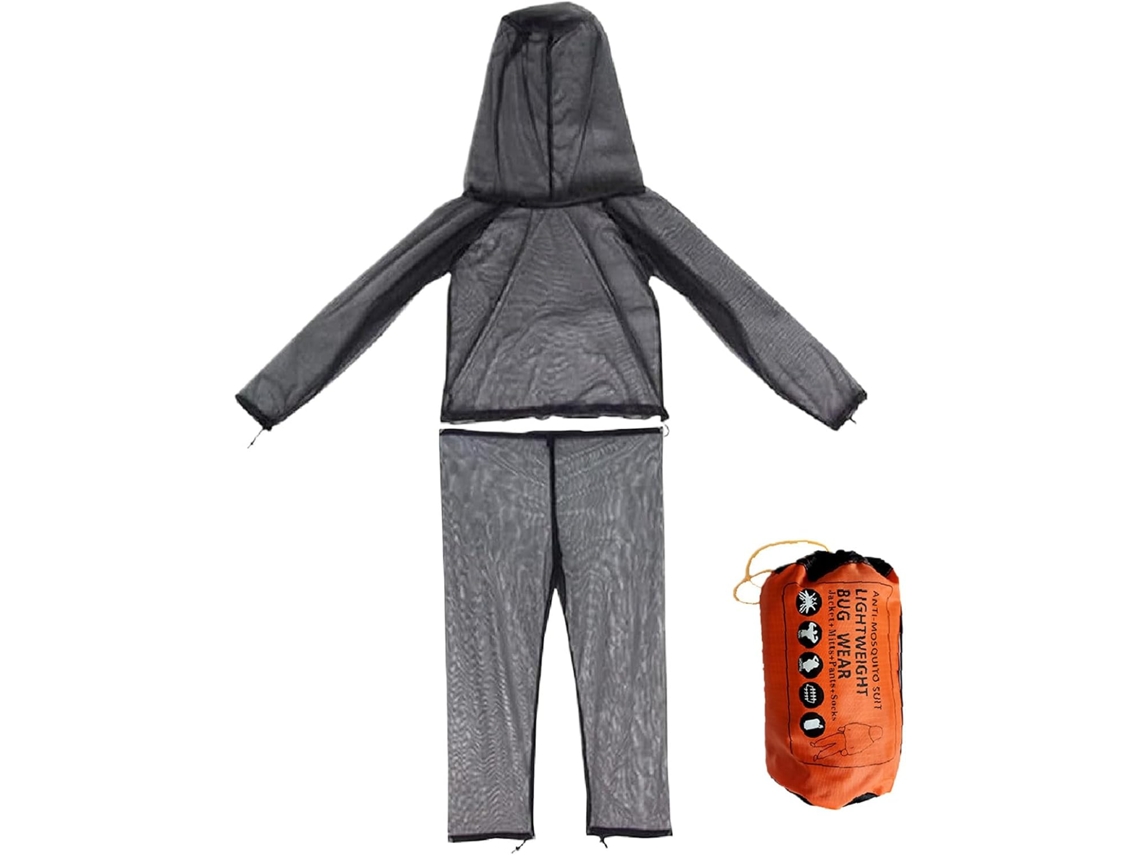 Roupa Repelente De Mosquitos Para Adultos Com Capuz E Mosquiteiro.