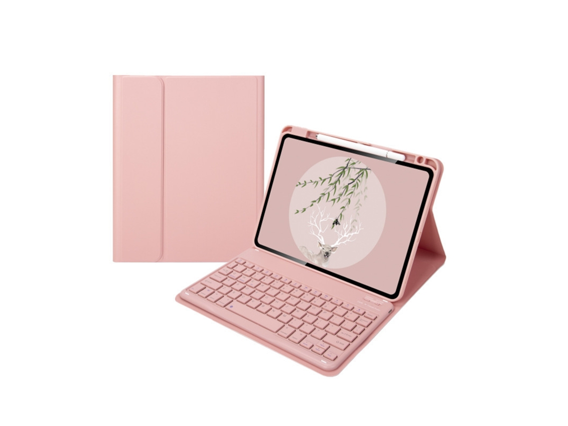 Capa Com Teclado Para Ipad 10th 10,9 Polegadas,com Teclado Magnético (rosa) Cuich (2022)