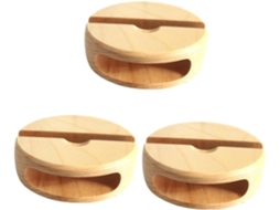 Conjunto De 3 Elegantes Suportes De Madeira Para Celular, Suporte De Mesa Criativo Para