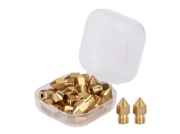 Kit De 20 Bicos Mk8 1.75mm Rosca M6 Para Impressora 3d Com Caixa De Armazenamento