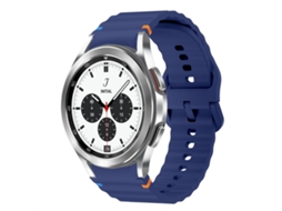 Bracelete Silicone Costurado com Padrão de Onda Azul Escuro para Samsung Galaxy Watch 42/46mm XIAOMOYU