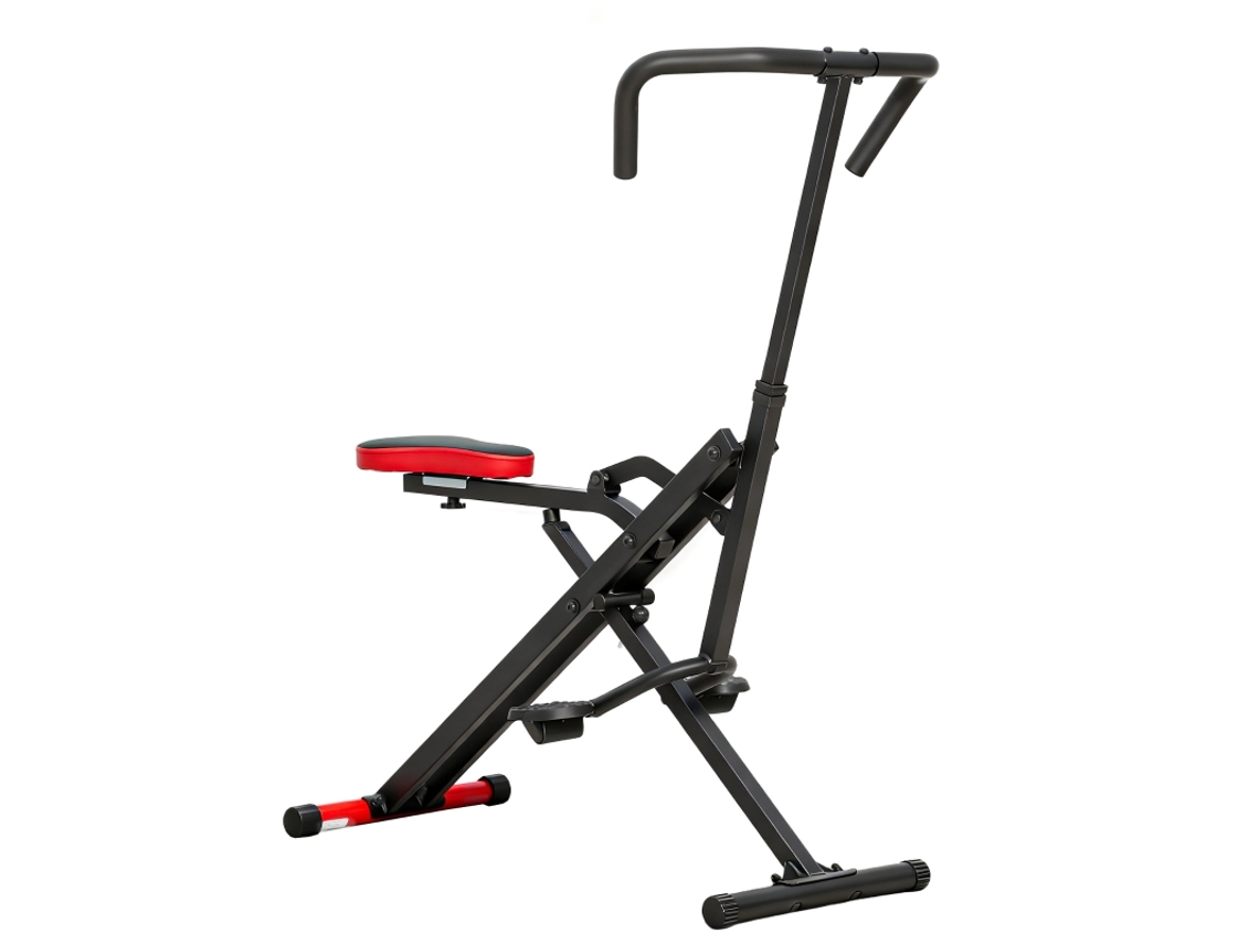 Máquina De Treinamento, Ajustável, Tubos Metálicos, Pedais, Dobrável, Vermelho-kd