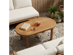 Vidaxl Tampo De Mesa 80 X 40 X 2,5 Cm Oval Madeira De Teca Sólida