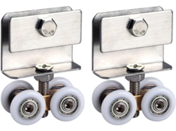Conjunto De 2 Rodízios Para Porta Box Com Rodas Nylon 20mm, Corpo Em C