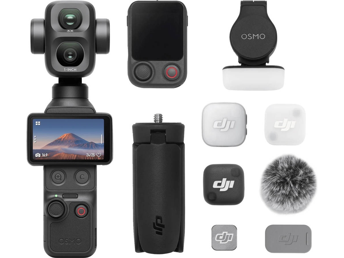 Action Cam DJI Osmo Pocket 4P Vlog Combo (4K Ultra HD - 37 MP - Bluetooth, Wi-Fi e USB-C)