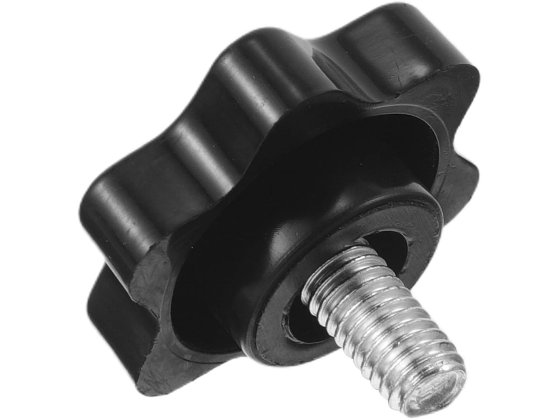 Parafuso De Botão Mão Em Forma Estrela Villcase, Plástico E Metal, Sextavado M5x8, Preto, Para Painel De Móveis Com