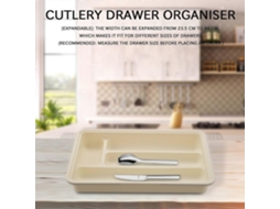 Lurelia Caixa Para Talheres, Expansível, Em Plástico Pp, 7 Compartimentos, Para Gaveta De Cozinha, 31,5 X 23,5 X 6,3 Cm, Cinzento