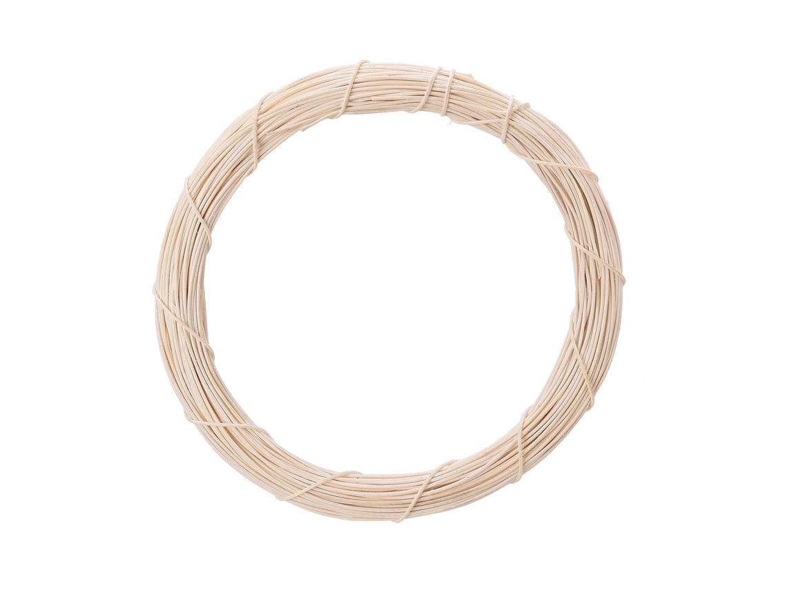 Laxiscreed Anel De Rattan Artesanal Para Decoração De Natal, 30cm Off-white